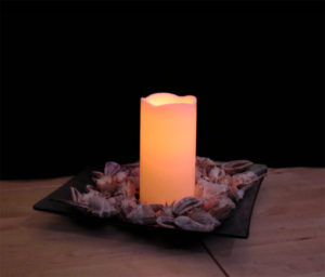 LED Echtwachskerze Schale / - Best2Buy24.de
